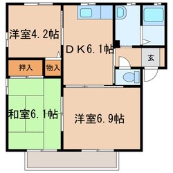 サリーレ太陽Ⅱの物件間取画像